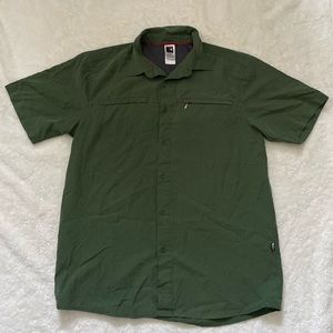 The North Face Green Striped Button Up